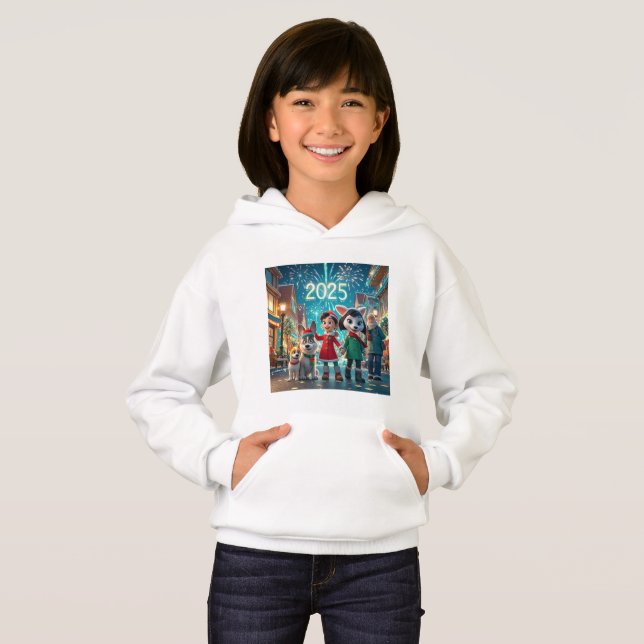 Crianças Pullover Hoodie (Frente Completa)