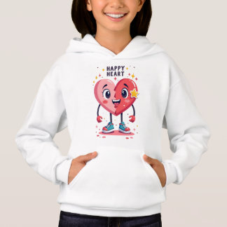 Crianças Pullover Hoodie - Feliz Design do Coração