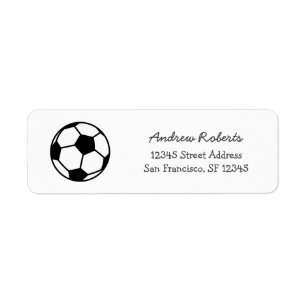 Crianças retornam etiquetas de endereço com bola d