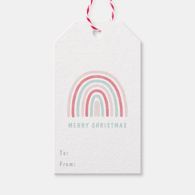 Crianças Rosa Boho Natal Arco Arco-Íris Etiqueta d (Frente)