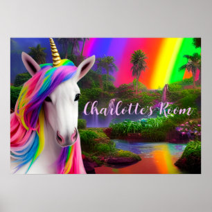 Crianças Roteiro de Cotação Poster Unicorn Wall Ar