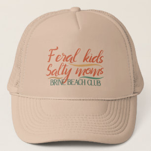Crianças selvagens boné de slogan de mães salgadas
