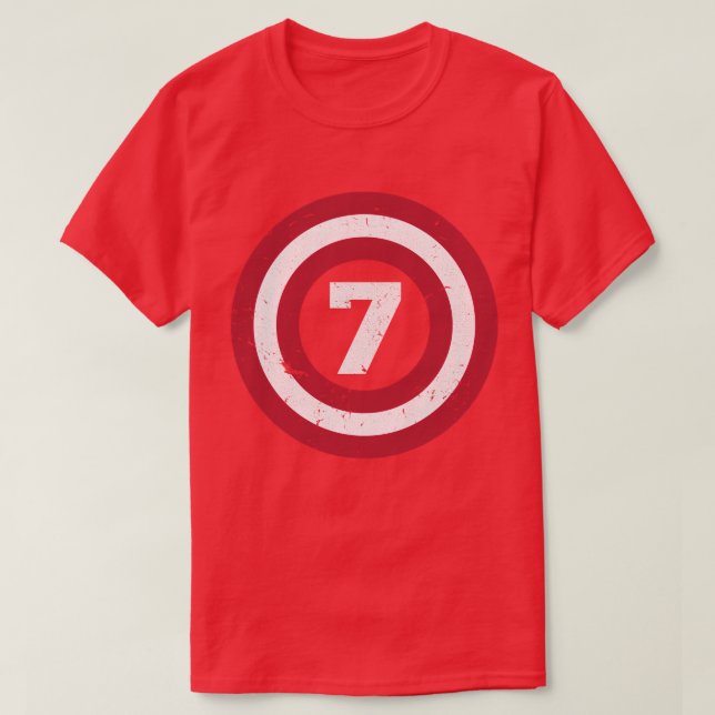 Crianças Sétimo Aniversário Camisa Ano (Frente do Design)