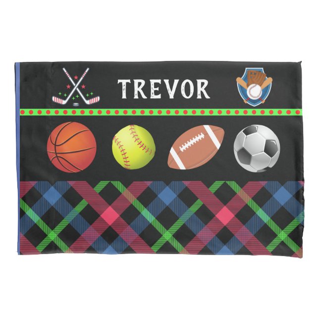 Crianças Super Esporte Tartan Personalizado (Frente)