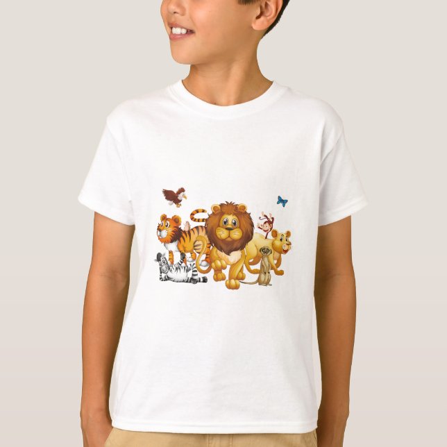 Crianças T-Shirt Animal Friends (Frente)