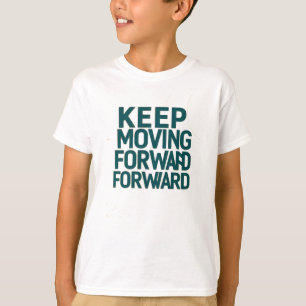 Crianças T-Shirt com Design "Continue Movendo-Se"