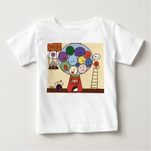 "Crianças T-Shirt com Ilustração Colorida do Balão