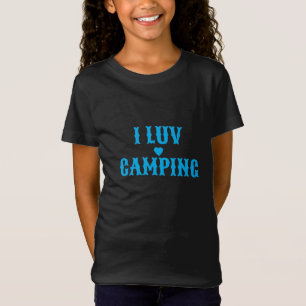 Crianças T-Shirt I Luv Camping