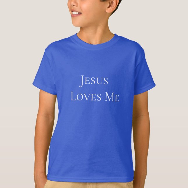 Crianças T-shirt Jesus me ama (Frente)