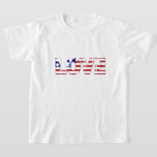 Crianças T-Shirt Patriotic Love