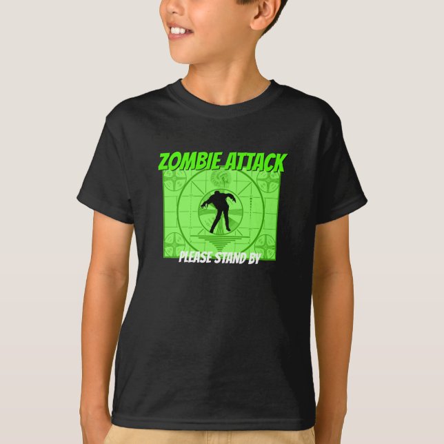 Crianças Zombie Atacam T-Shirt (Frente)