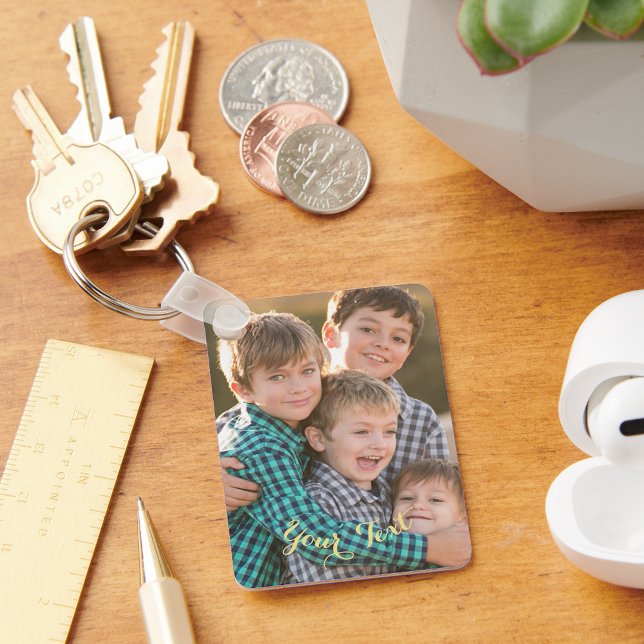 Criar Chaveiro Personalizado Personalizado de Foto (Create Personalized Custom Photo and Text Keychain)