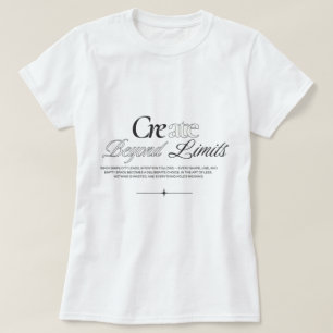 criar design de camisetas femininas além dos limit