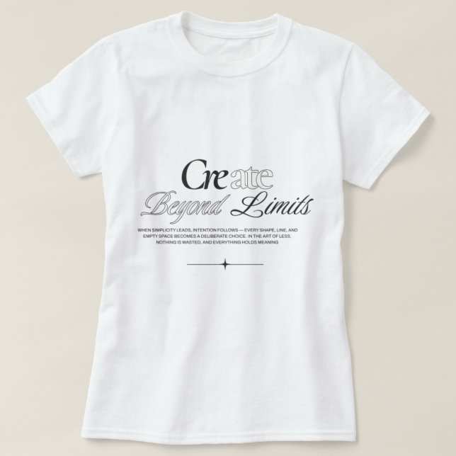 criar design de camisetas femininas além dos limit (Frente do Design)