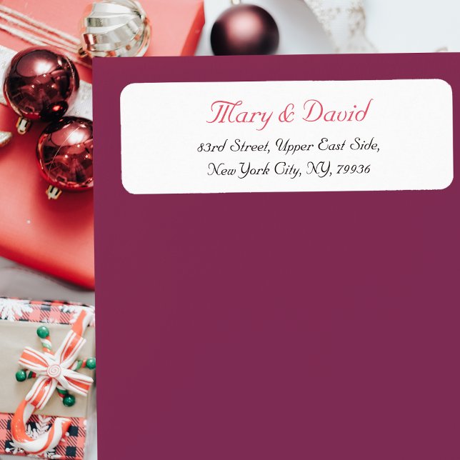 Criar Etiqueta de Endereço de Devolução de Casamen (Create Custom Elegant Wedding Return Address Label)