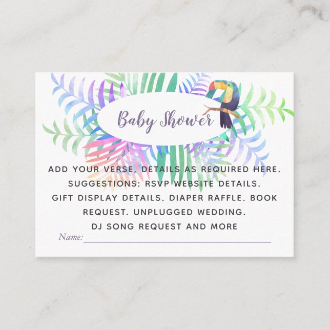 Criar Inserções de Evento Próprio - Chá de fraldas (Frente)