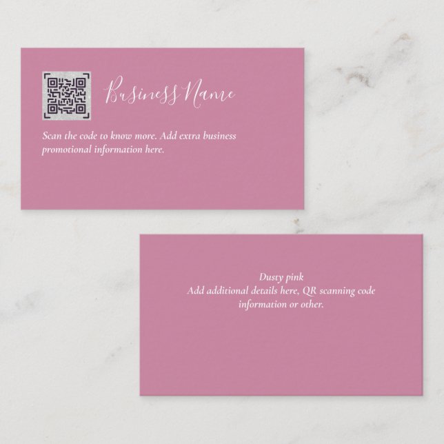 Criar o próprio Cartão de visita de código QR - Mu (Frente/Verso)