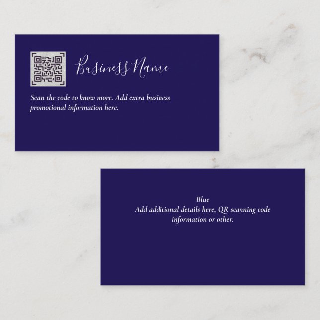 Criar o próprio Cartão de visita de código QR - Mu (Frente/Verso)