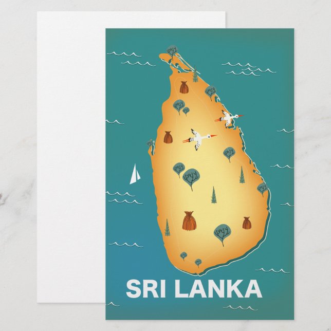 Criar poster de viagens de mapa (Frente/Verso)