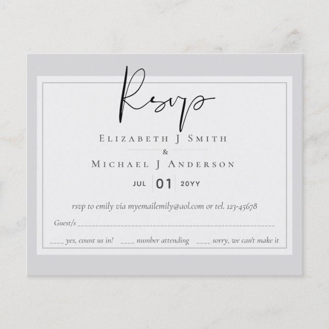 Criar RSVP de Script Moderno - Editar Cores para A (Frente)