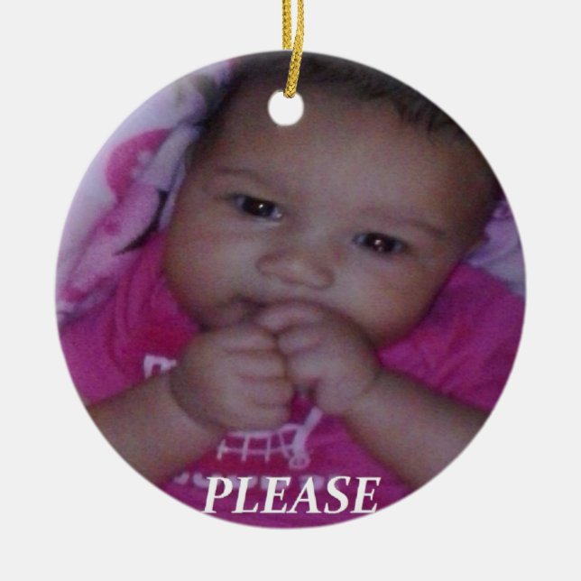 Criar seu próprio ornamento cerâmico personalizado (Frente)