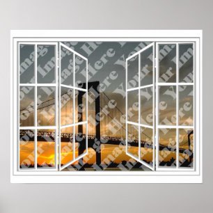 Criar seu próprio poster da janela aberta da plac