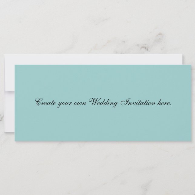 Criar seus próprios convites azuis do casamento (Frente)