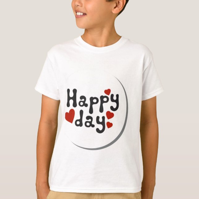 Criar um design de camiseta com o título "Happy Da (Frente)