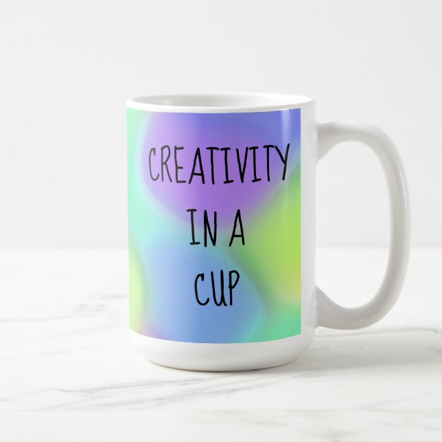 Criatividade em uma xícara de café colorida (Direita)