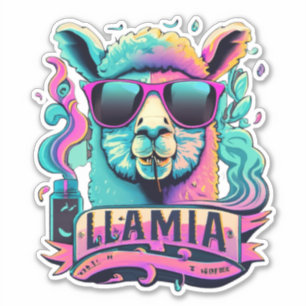 Criativo com os adesivos Llama-Themed