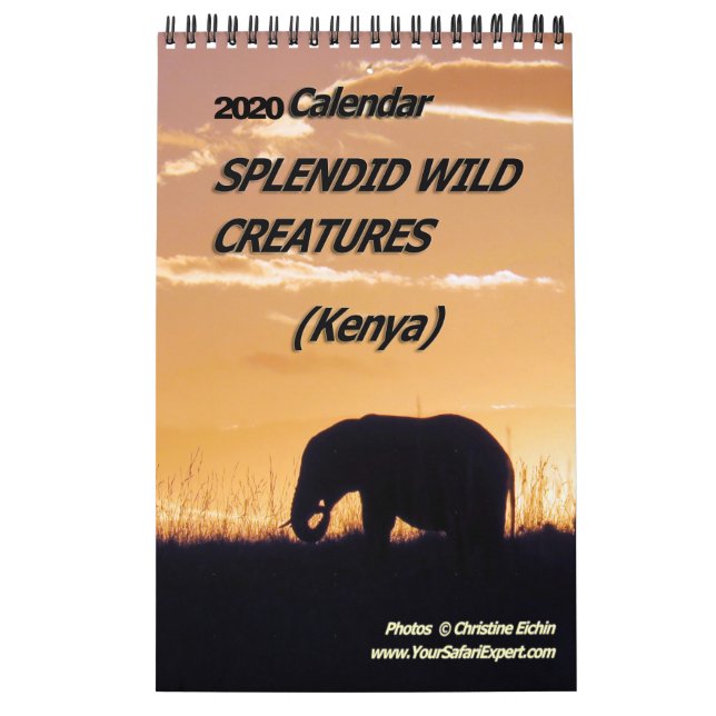 CRIATURAS SELVAGENS DIVIDIDAS - Calendário KENYA ( (Capa)