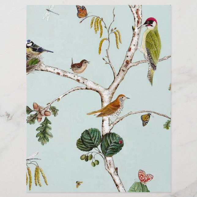 Criaturas voadoras vintage papel origami (Frente)