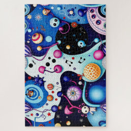 Criaturas Whimsical Coloridas Quebra-cabeça - Fant