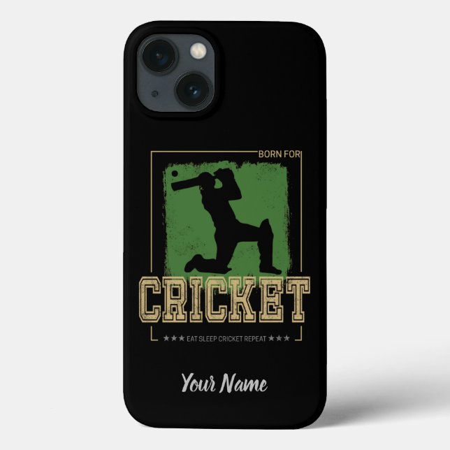 Cricket Batsman Vintage Pitcher Player Treinador (Verso)