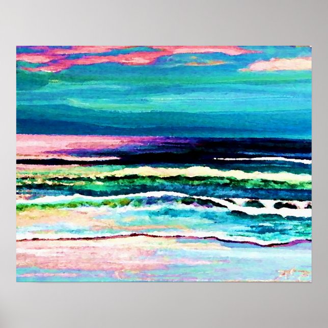 CricketDiane Beach Decor Poster - Cricket's Ocean (Frente)