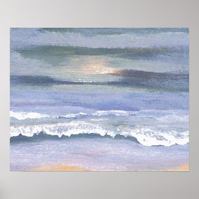 CricketDiane Ocean Art Poster - Beach Twilight (Frente)
