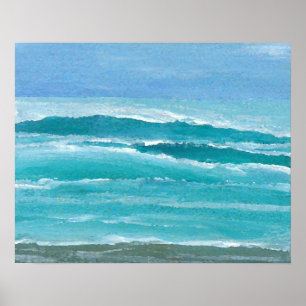 CricketDiane Ocean Beach Poster - Gentle Surf
