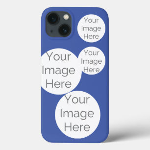 crie a colagem de fotos azuis da capa de telefone