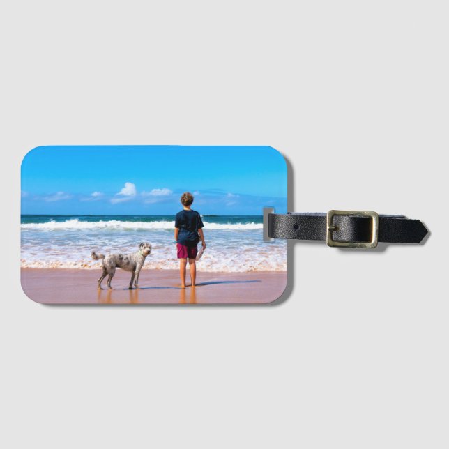 Crie a Foto da sua Pet na Etiqueta de Bagagem Pers (Frente Horizontal)