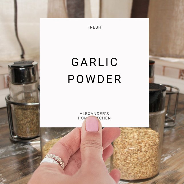 Crie a sua etiqueta de especialidade individual 4x (Create your own spice jar or container labels.)