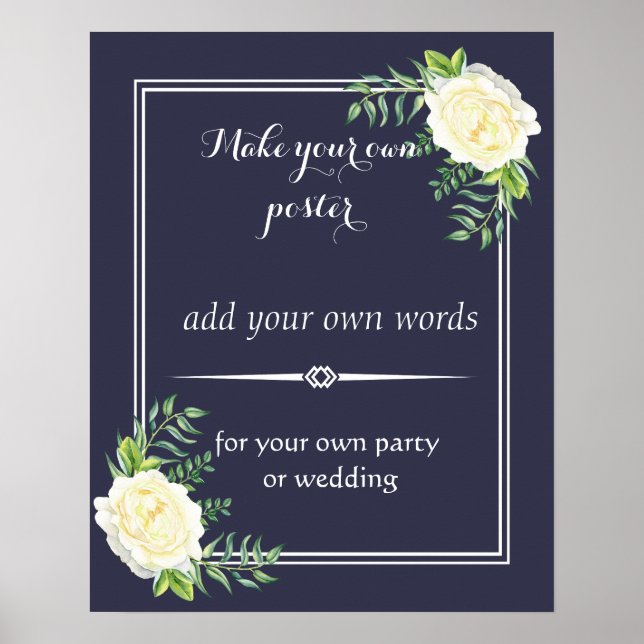 Crie a sua própria impressão de poster (Frente)