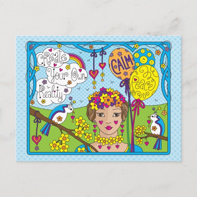 Crie a sua própria realidade_ cartão postal (Frente)