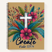 Crie Cristão | Salmo 139 Cruz Floral Diário