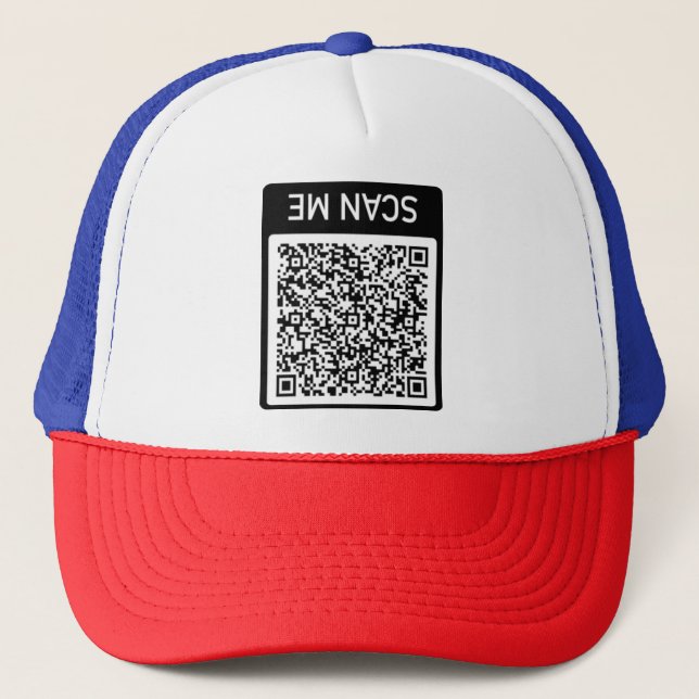 Crie o Exemplo de Boné com Código QR Divertido (Frente)