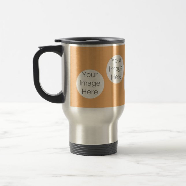 crie o seu copo de caneca de viagem com as fotos e (Esquerda)