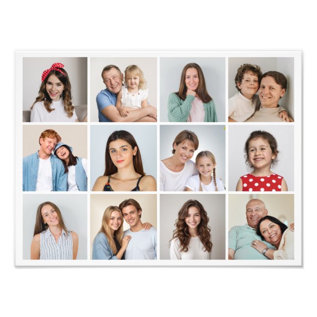 Crie o seu próprio 12 Foto Collage Foto Alargament (Frente)