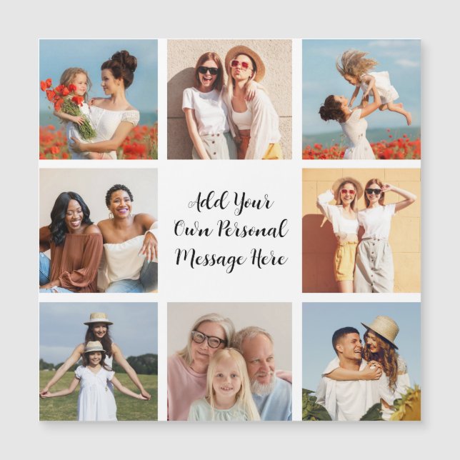 Crie O Seu Próprio Cartão Magnético De Colagem De  (Frente)