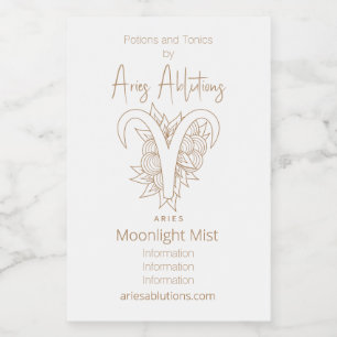 Crie o seu próprio Elegante Dourado e branco Aries