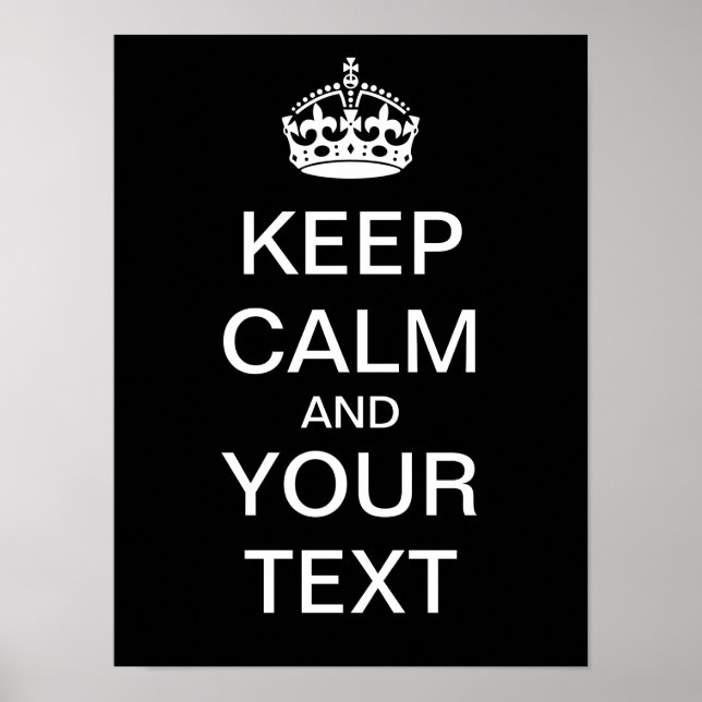 Crie O Seu Próprio Poster "Manter Calma E Carregar (Frente)