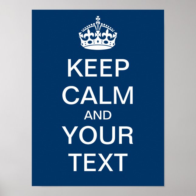 Crie O Seu Próprio Poster "Manter Calma E Carregar (Frente)